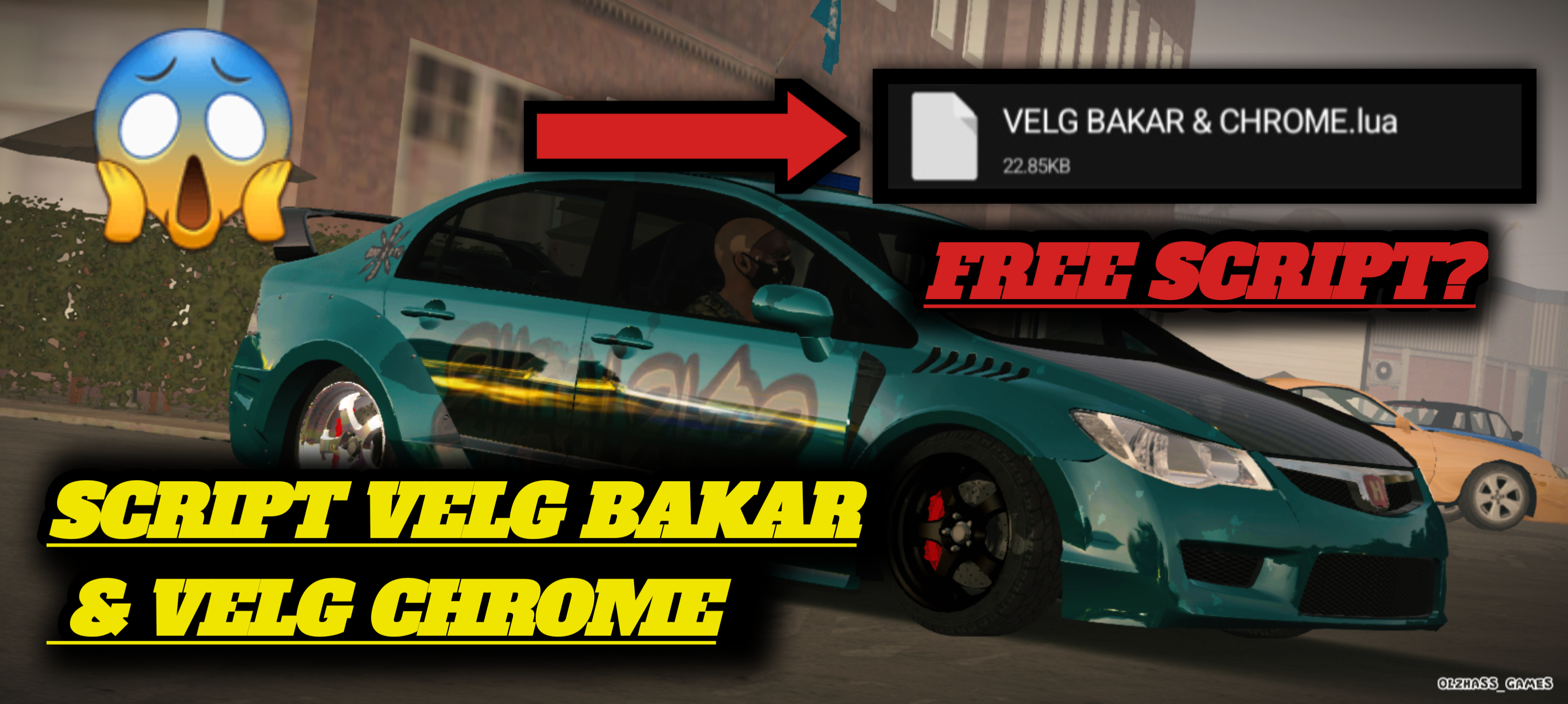 Script Velg Bakar & Chrome